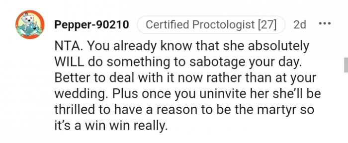 Better to deal with it now