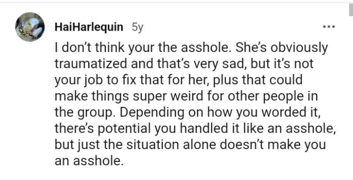 That could make things super weird for other people in the group