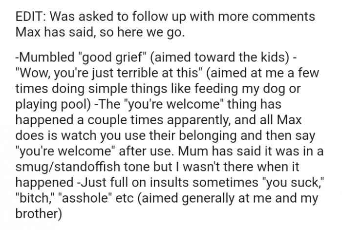 The OP added an edit for further clarification