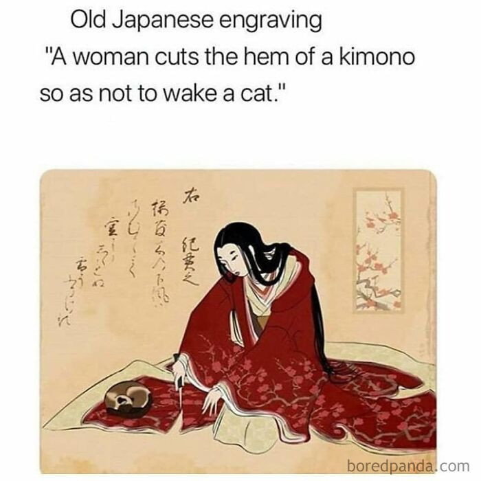 39. Cutting the hem of a kimono