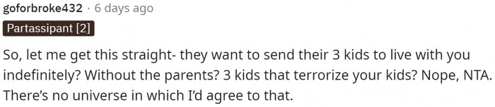 I think this would be an immediate no for most people.