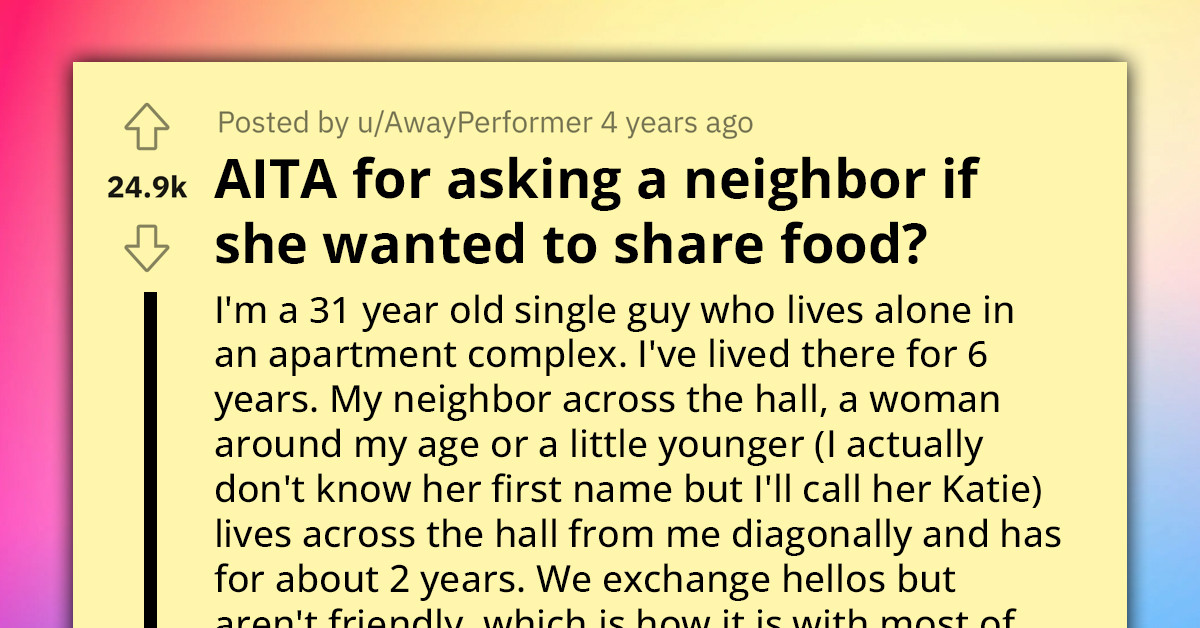 Redditor Asks Neighbor To Cook For Him For Money, Gets Called A Creep