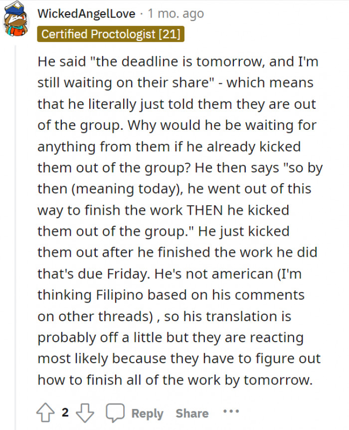 This is like a math equation, really.