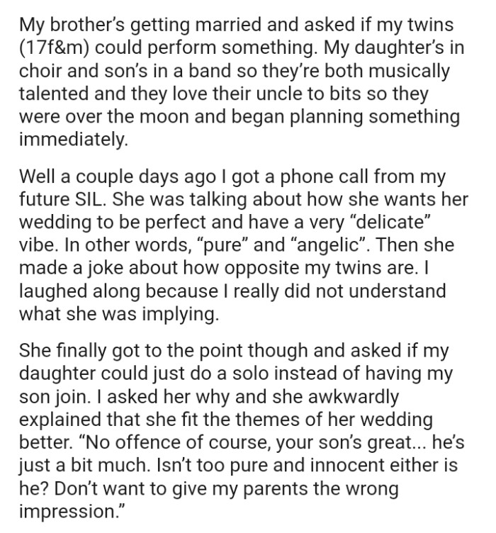 She was talking about how she wants her wedding to be perfect and have a very “delicate” vibe