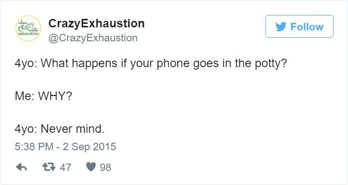 13. The phone has definitely gone in the potty