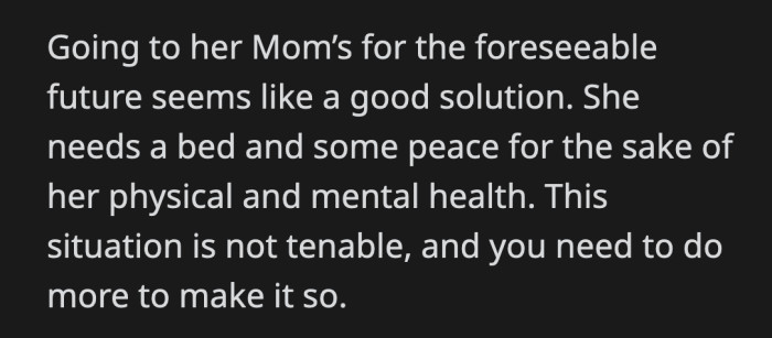 Sleeping on someone else's couch without getting a good night's sleep while you're growing a human sounds truly painful.