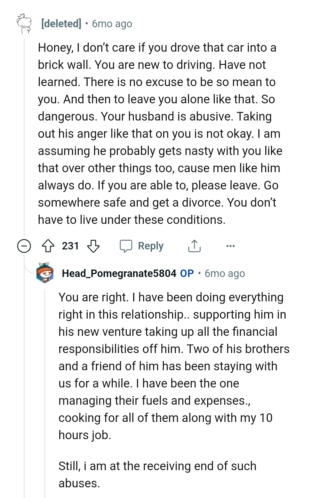 OP's husband is abusive