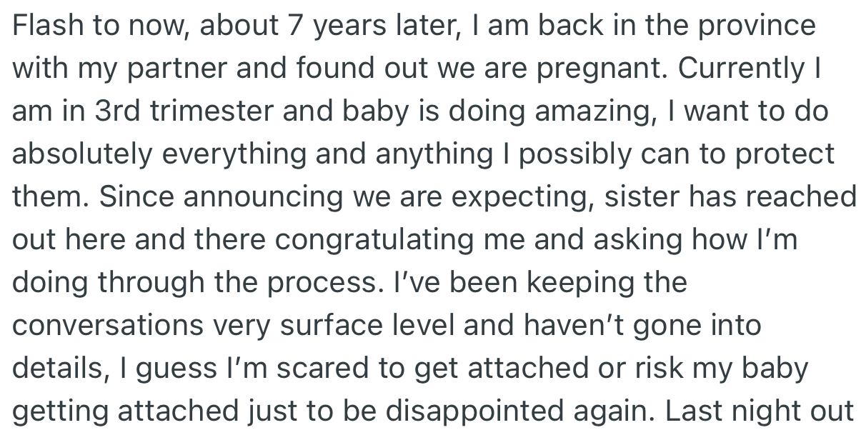 It’s Been 7 Years Now, and OP Is Not Only Back in the Province, but She and Her Partner Are Expecting a Baby