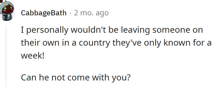 A Redditor said they wouldn't go if they were the OP