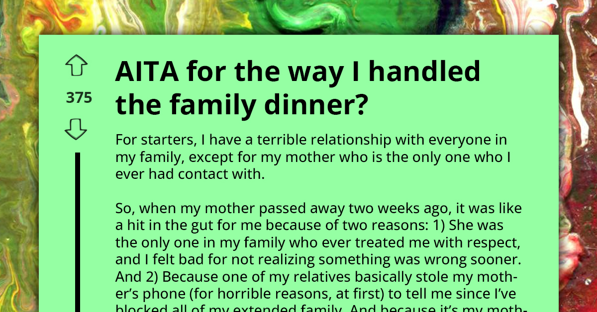 Family Funeral Dinner Turns Into Disaster As Grieving Daughter Blasts Family For Being Greedy
