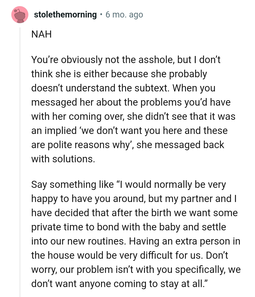 According to this Redditor, there is no AH in the story