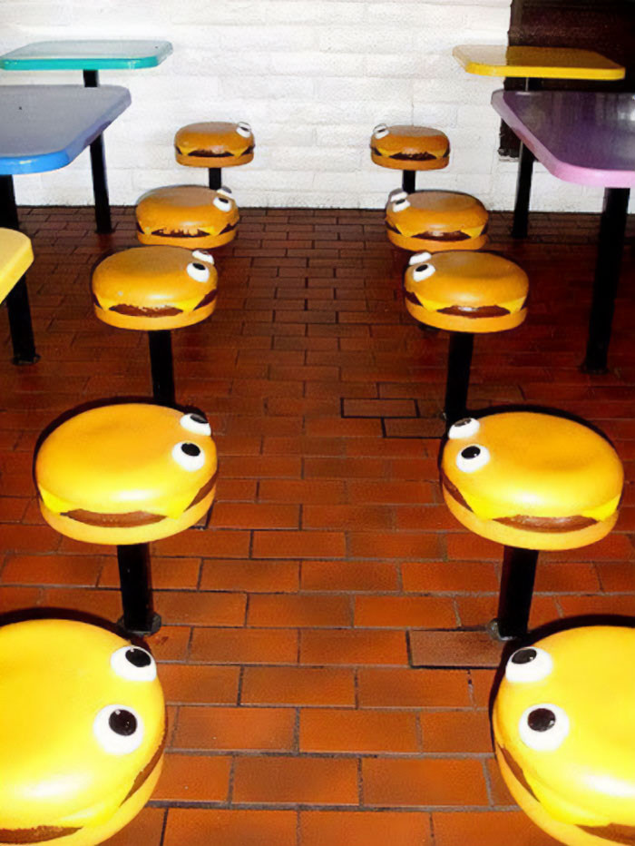 46. McDonald's burger seats