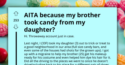 Uncle Digs Into 3-Year-Old’s Halloween Candy, Dismisses Mom’s Concerns About Asking First