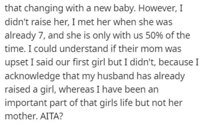 OP doesn't understand why she's so upset about the caption