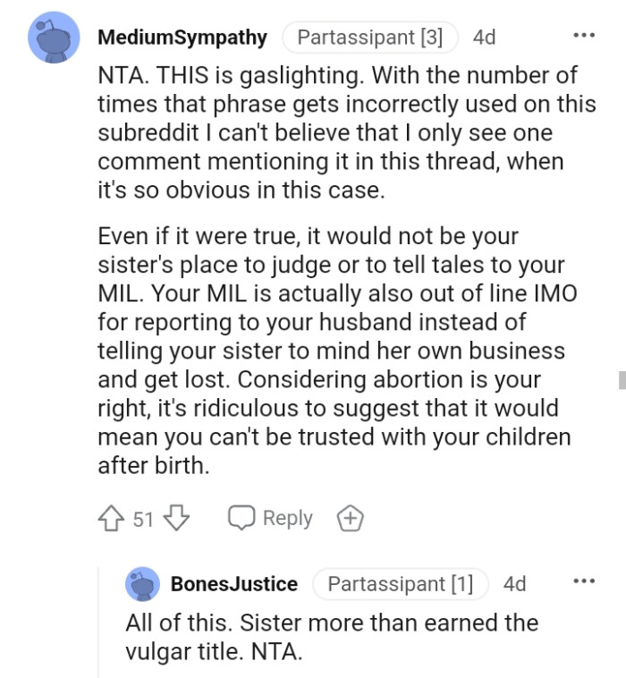 Your MIL is actually out of line