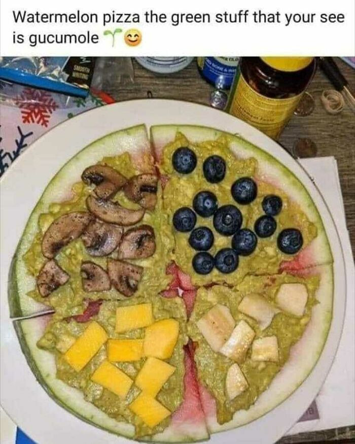 No, thank you. Someone tried to get creative here, but it's not exactly a delicious creative dish.