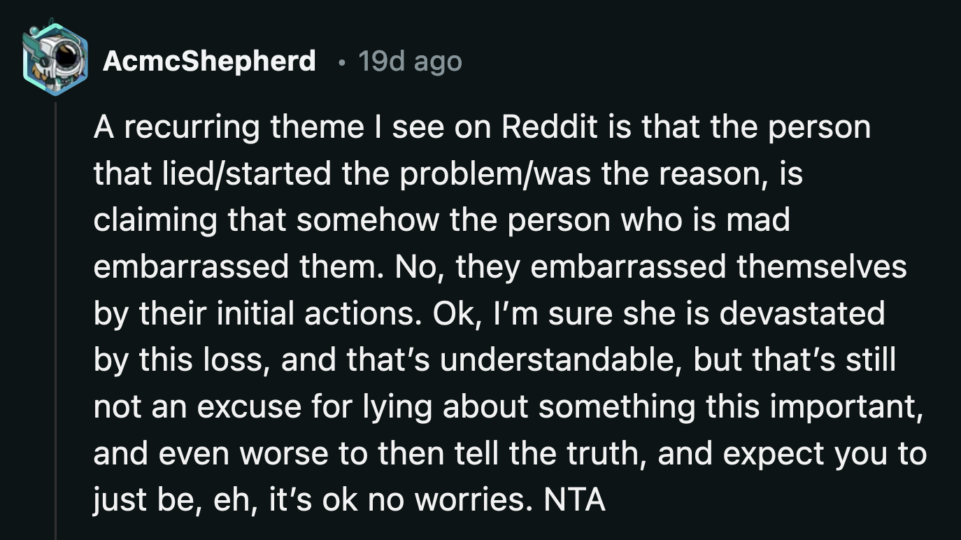 The person who harmed another deflects and somehow finds a way to paint themself as the victim.