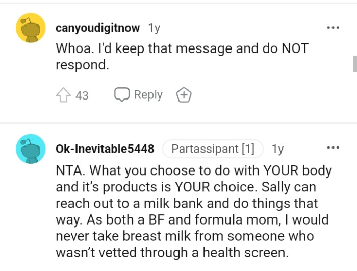 Keeping the message and not responding