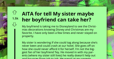 Family Feud Over A Disneyland Trip - "Should I Have Offered To Pay For My Sister"