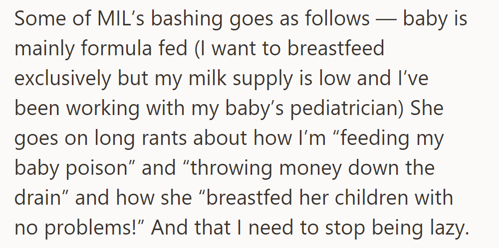 Kathy criticizes her for formula feeding, calling it 