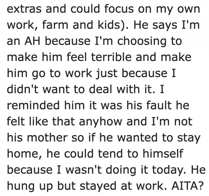 She asks the community who's wrong here.