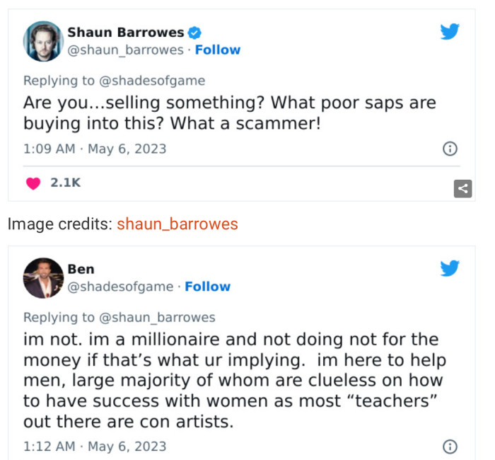 “I’m here to help men, the large majority of whom are clueless on how to have success with women.”