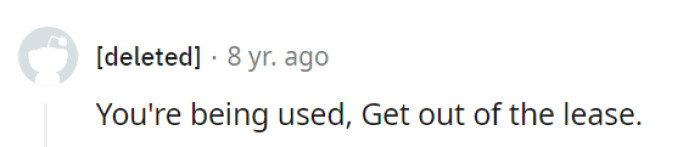 OP, don't be a pawn; it's time to trade this lease for a better life-chess board!