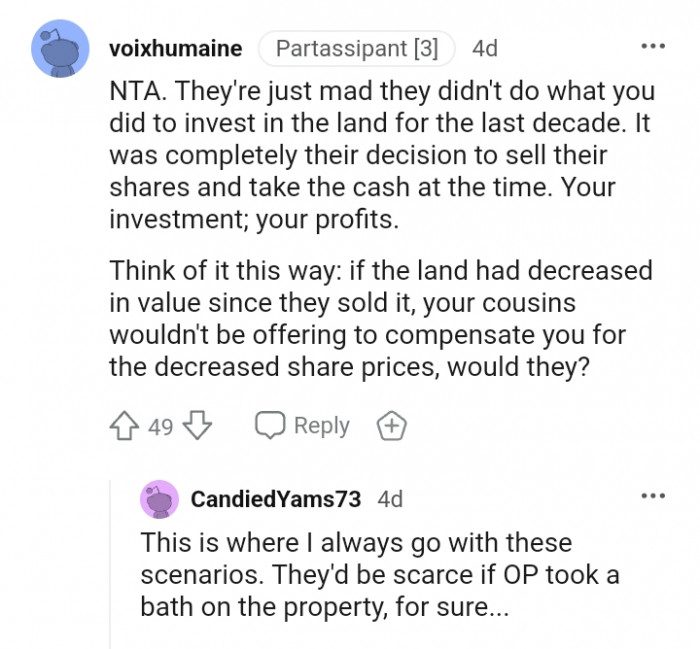 It is your investment and it is your profit