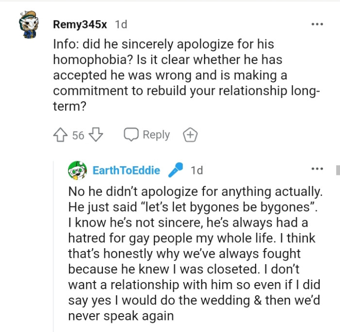 This Redditor wants to know if he sincerely apologized