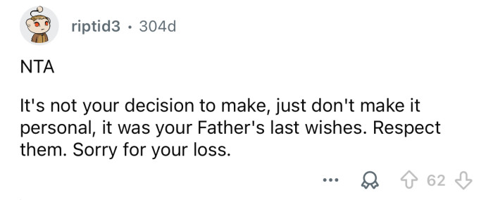 “It’s not your decision to make.”