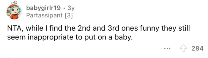 Funny, but inappropriate.