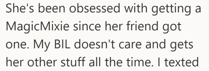 What started as a simple gift choice now sits inside a much bigger disagreement at home.