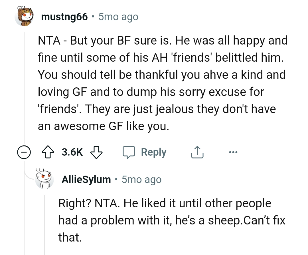 And the comments from other Redditors roll in...