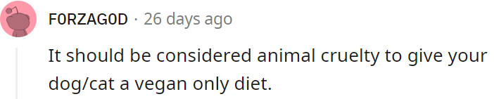 Do you agree that giving your dog or cat a vegan-only diet is animal cruelty?