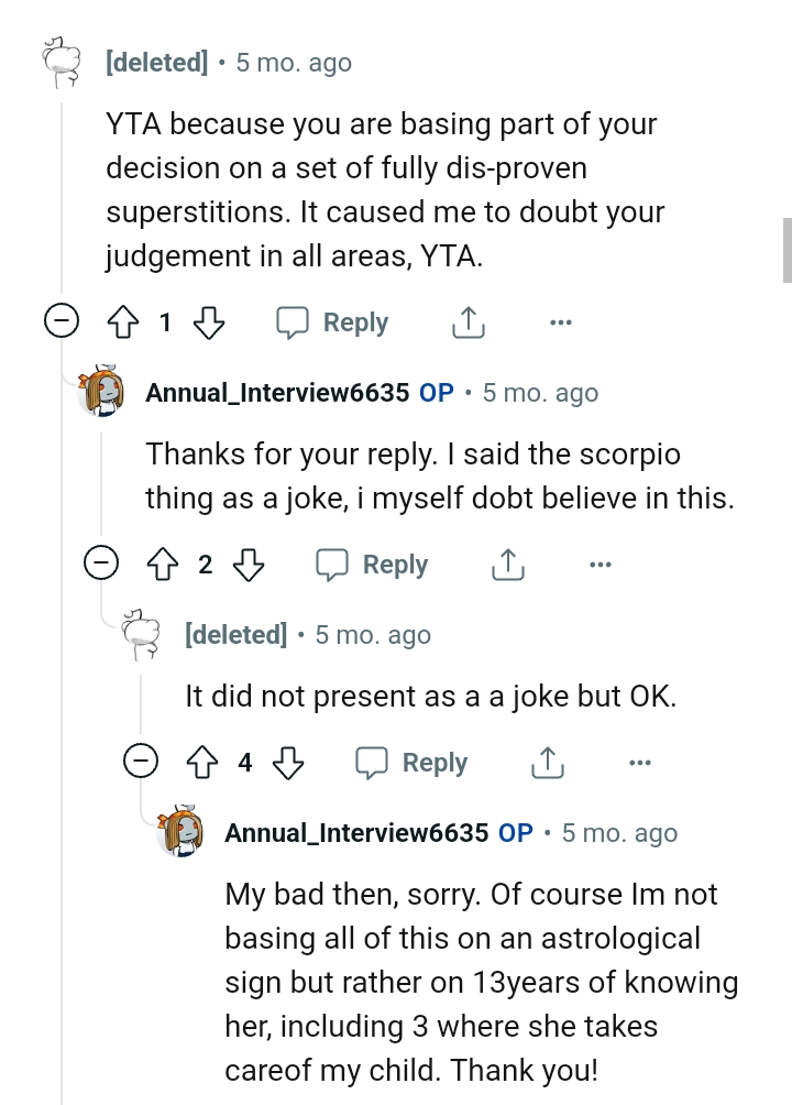 The OP Means the Scorpio Thing as a Joke