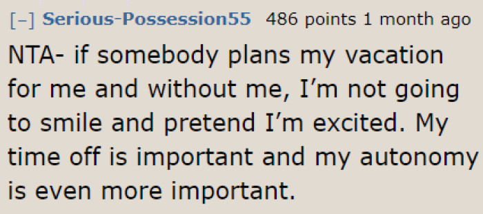 This user would pretend to be happy (then probably won't show up on the day itself).