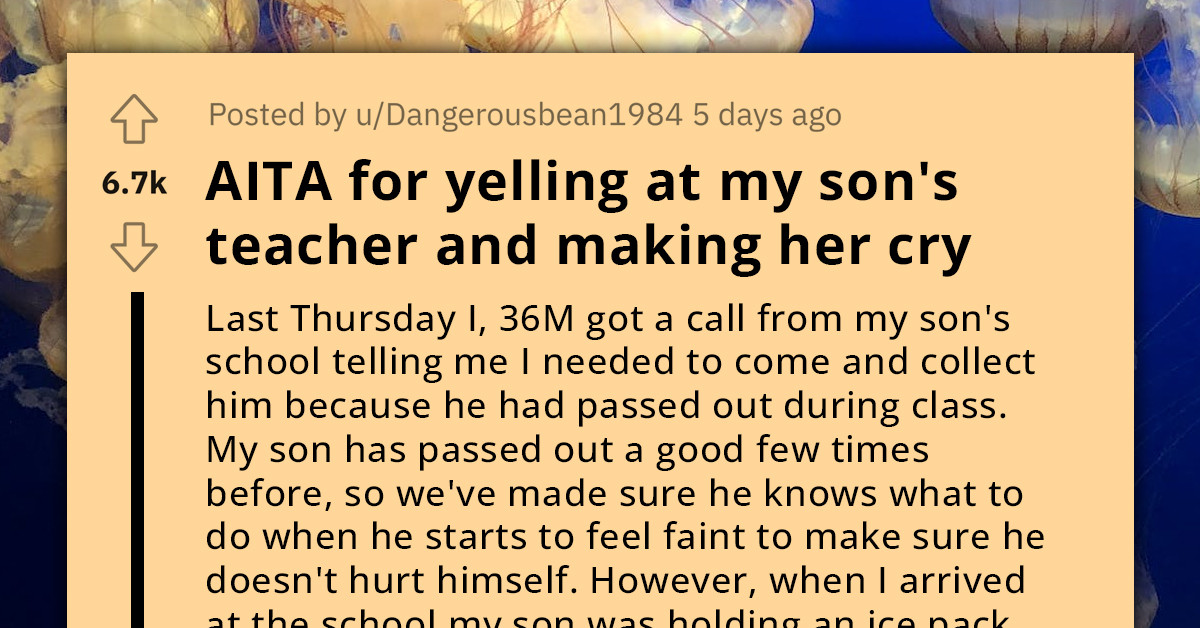 Dad Yells At Teacher After Finding Out She Ignored His Son's Warning That He Was Going To Pass Out
