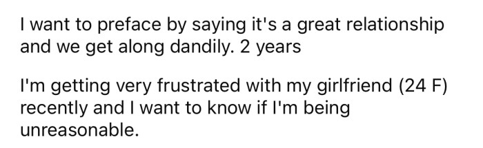 He explained that he and his girlfriend have been in a happy relationship for two years.