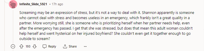 8. I understand that she was stressed,