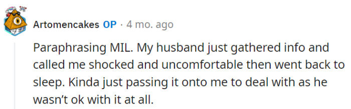 Sounds like hubby cast his vote in the 