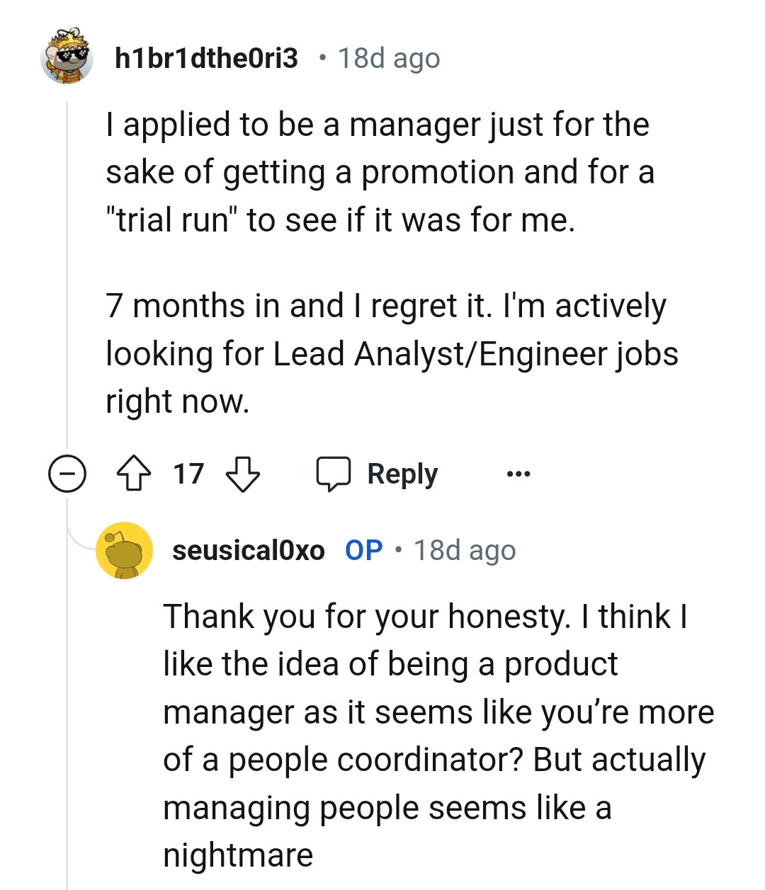 18. Being more of a people coordinator