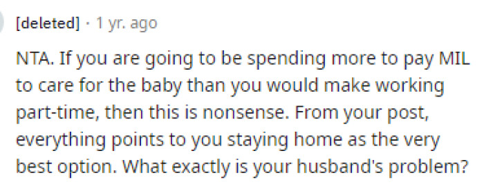 This is a crucial factor that she will have to consider, and everyone else must take it into account when forming a verdict on the situation.