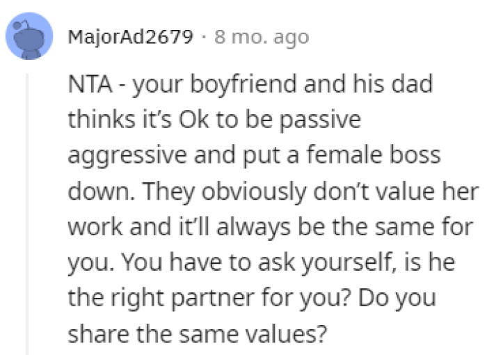 They don't value OP's work