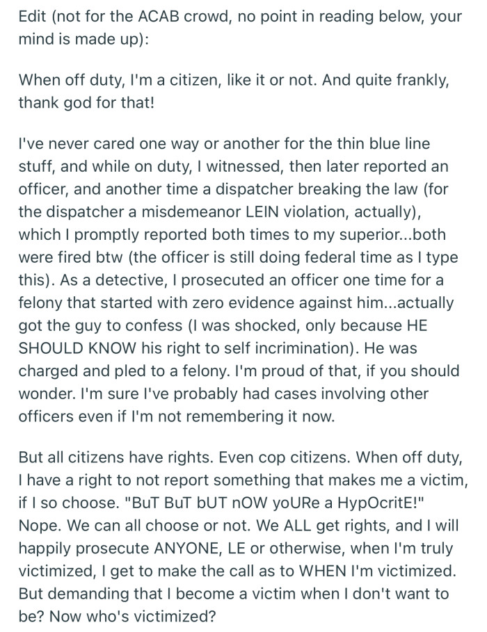 OP was forced to respond to the accusations