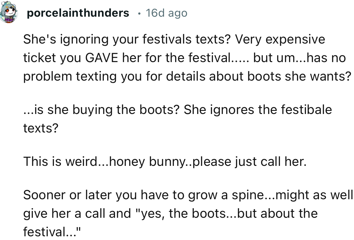 “Sooner or later you have to grow a spine.”