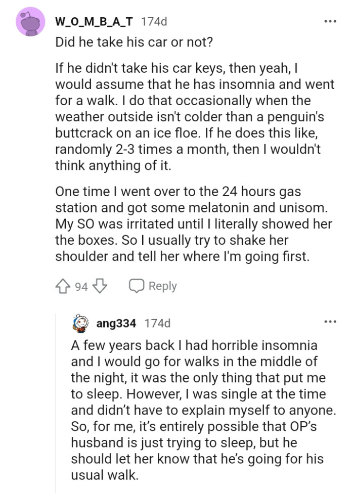 This Redditor wants to know if OP's husband took his car