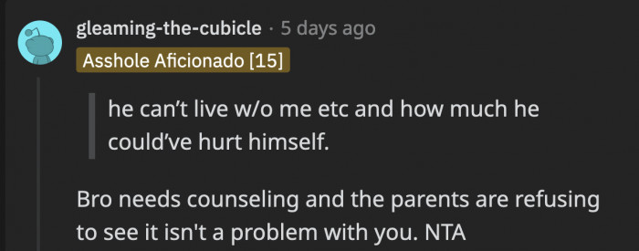 It might also direct her family to see what really is the problem