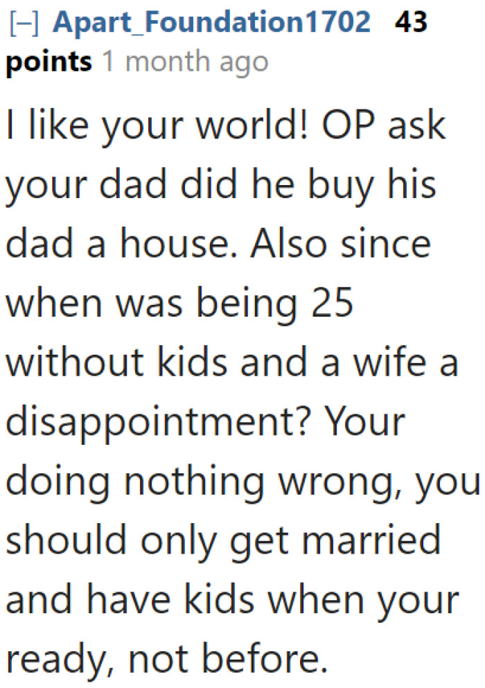 The OP should just continue what he's doing — carving a path of his own and doing things that make him happy.