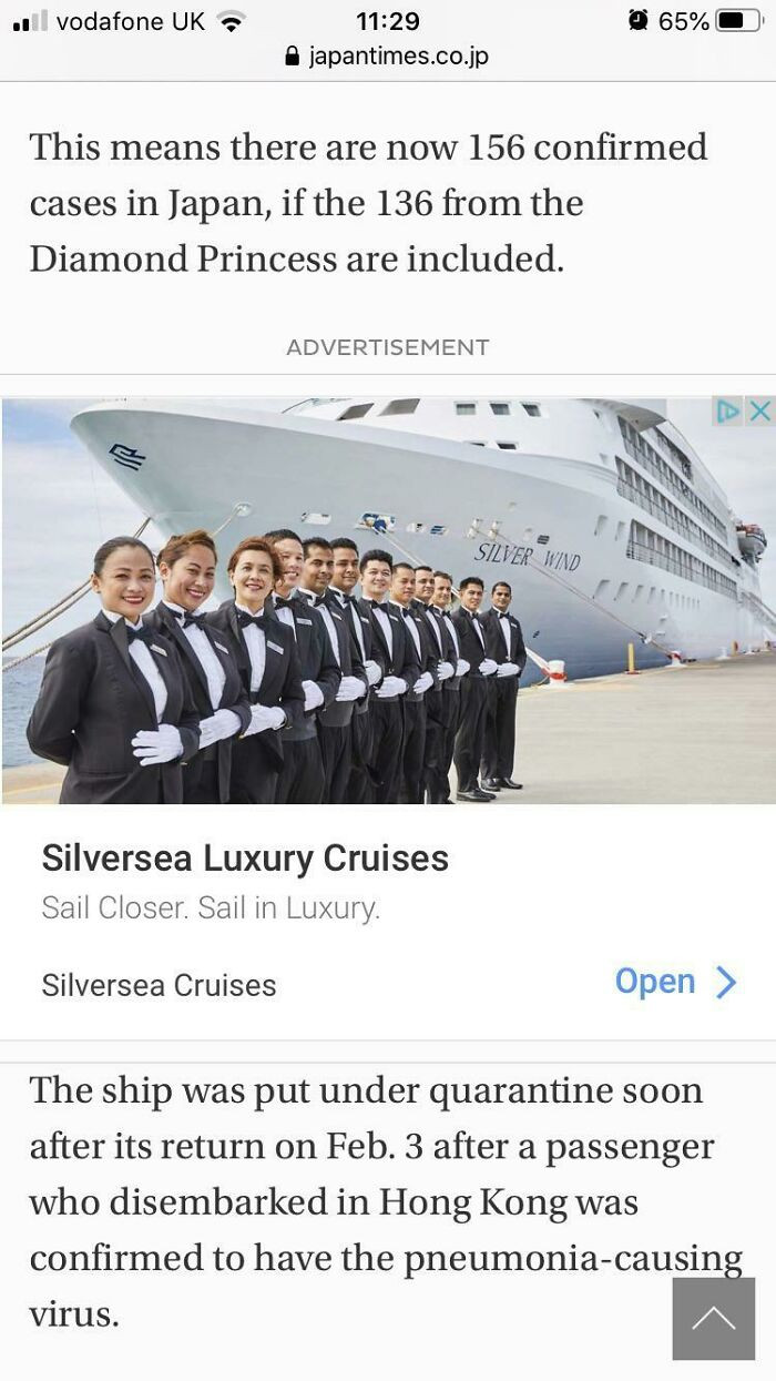 "Interested in Coronavirus? Book Our Cruise!"