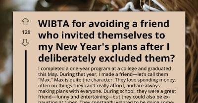 College Grad Secretly Excludes Friend From New Year's Hangout, But Things Get Awkward When They Eventually Find Out